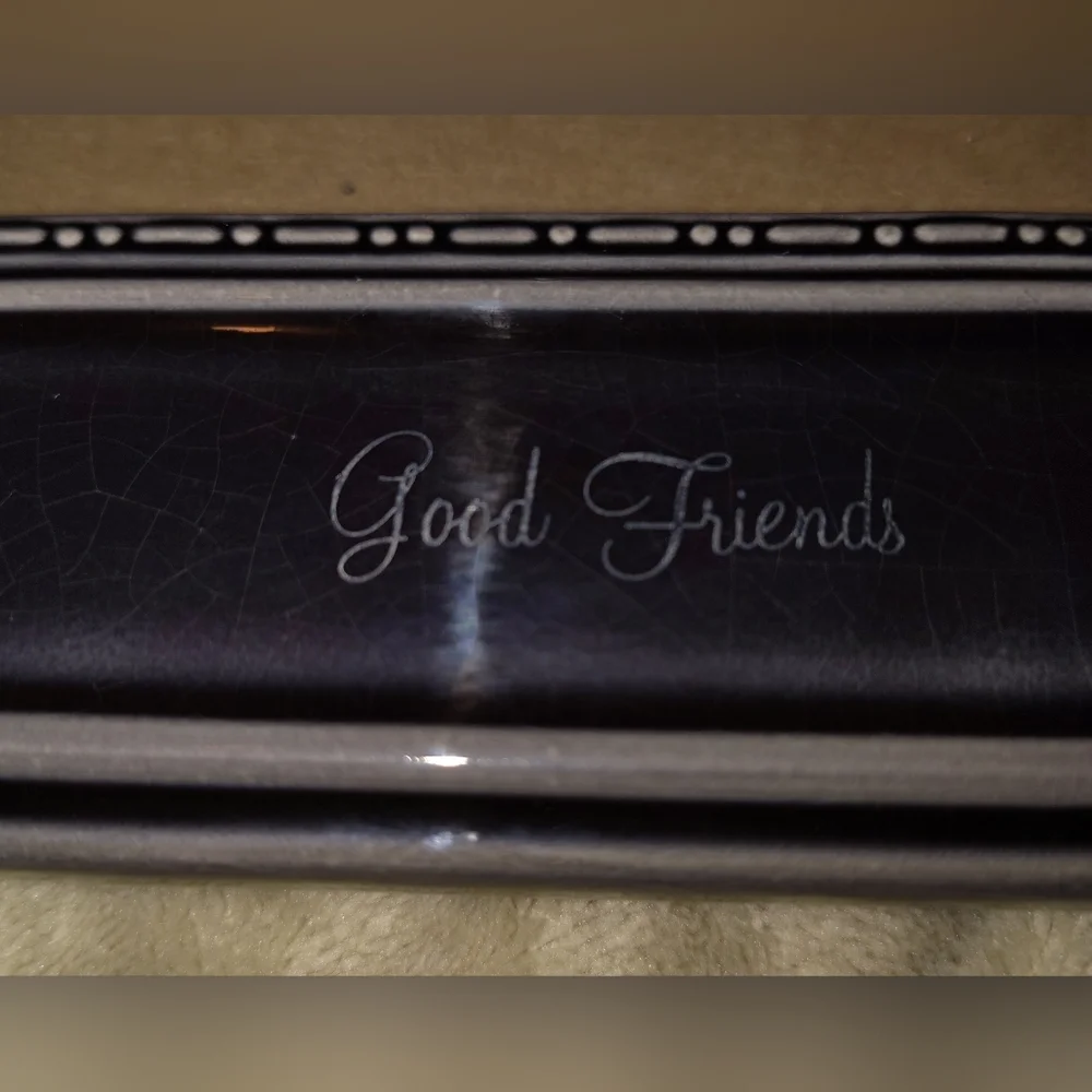 Black Ceramic Good Friends Picture Frame